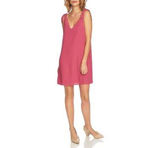 NWT 1.STATE Tie-Shoulder Mini Shift Dress Magenta Pink XXS